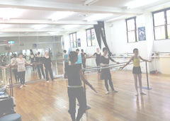 バーでのストレッチ